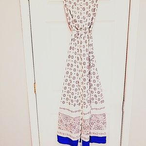 Spring summer sleeveless long button-up dress